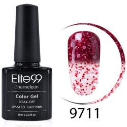 Гел Лак Термо 2в1 Цветно Бял 9711 10ml Elite99